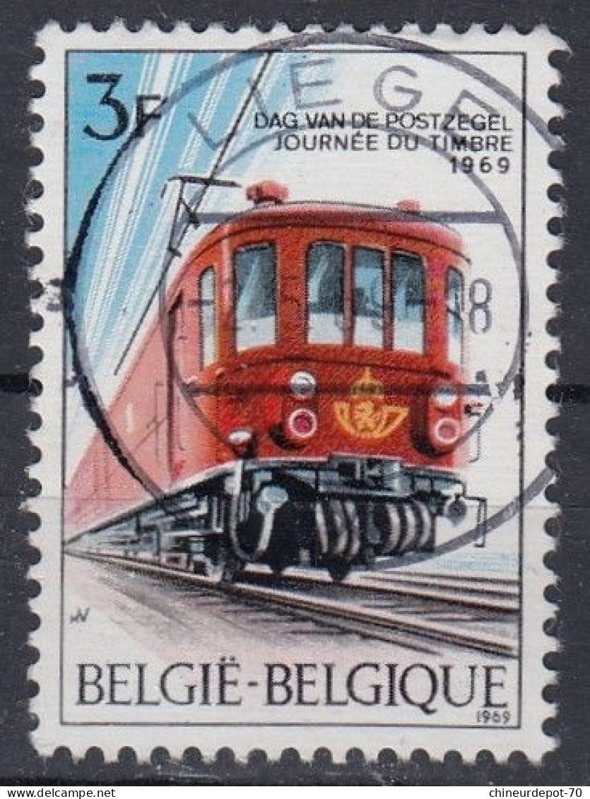 JOURNEE DU TIMBRE 1969 Train Cachet Liege - Oblitérés