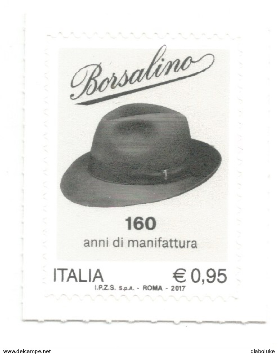 (REPUBBLICA ITALIANA) 2017, BORSALINO - 1 Francobollo Nuovo MNH** - 2011-20:  Nuevos