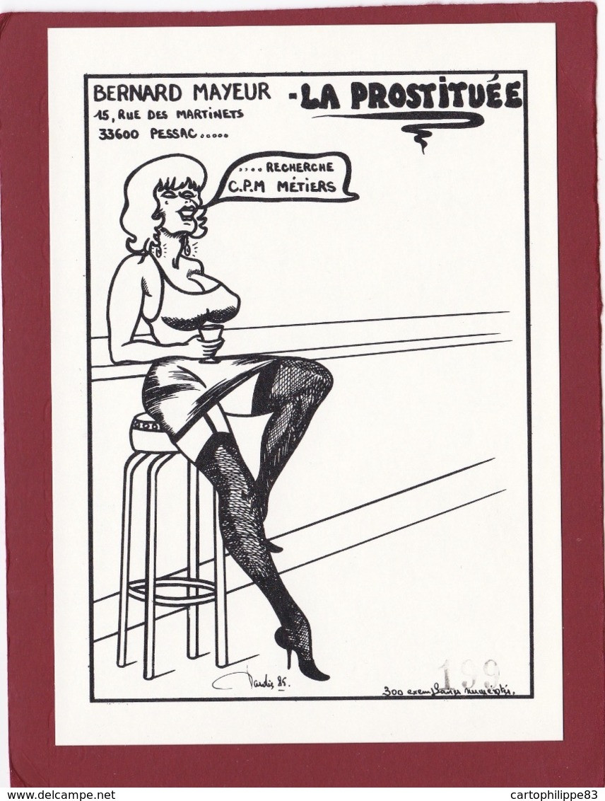 LA PROSTITUÉE  METIER  Illustrateur JACQUES LARDIE - Lardie