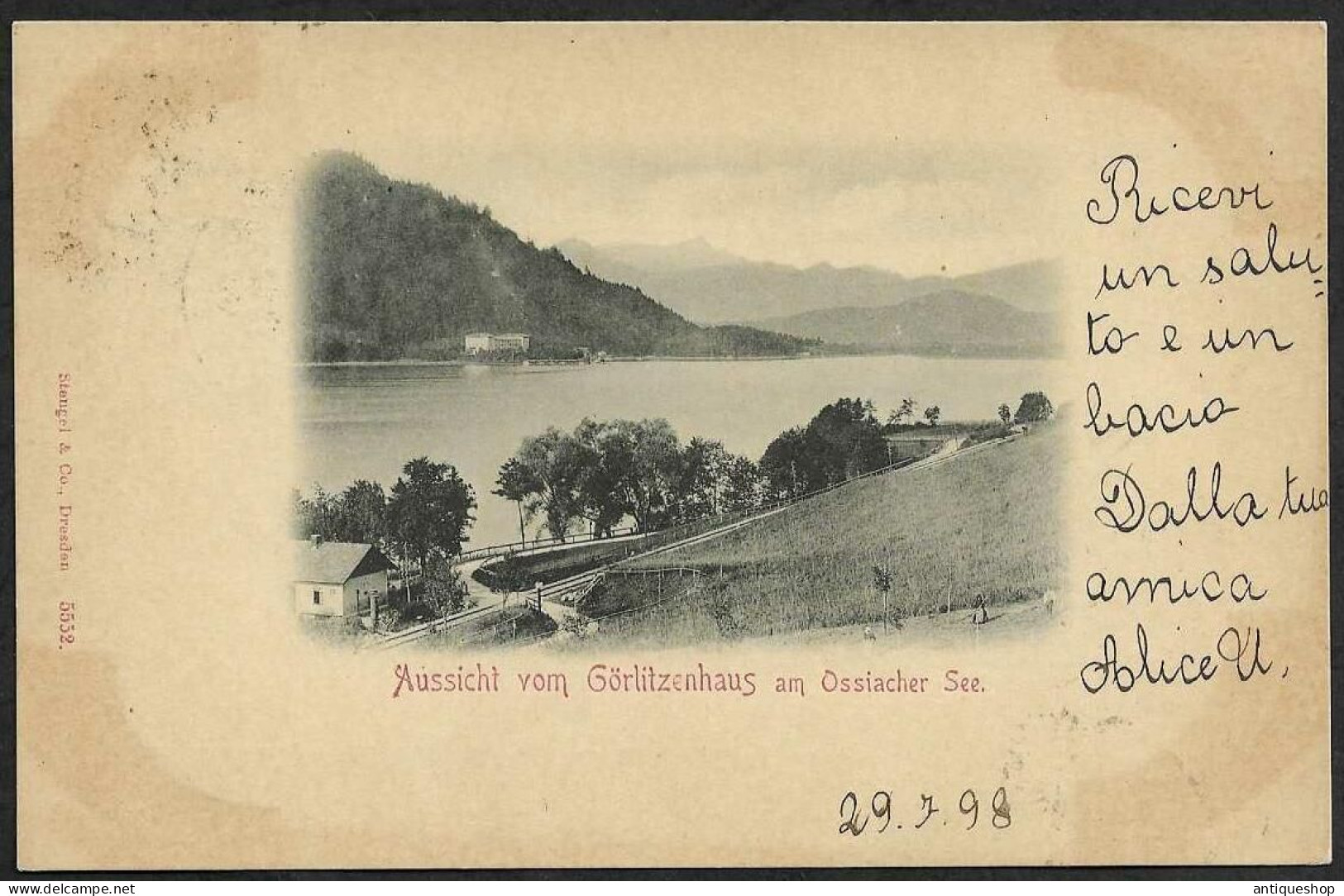 Austria-----Aussicht Vom Gorlitzenhaus Am Ossiacher See------old Postcard - Ossiachersee-Orte