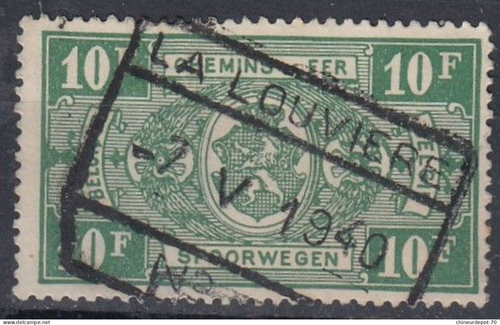 CHEMIN DE FER BELGE Cachet La Louviere V 1940 - Other & Unclassified