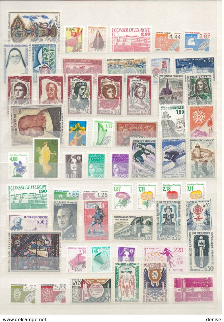 France : Collection De 1000 Timbres - Neufs Et Quelques Oblitérés  - Depart 1 Euro - Collections