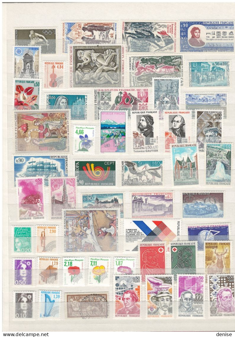 France : Collection de 1000 timbres - neufs et quelques oblitérés  - Depart 1 euro