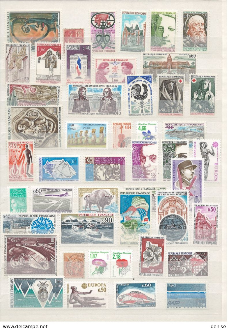 France : Collection de 1000 timbres - neufs et quelques oblitérés  - Depart 1 euro