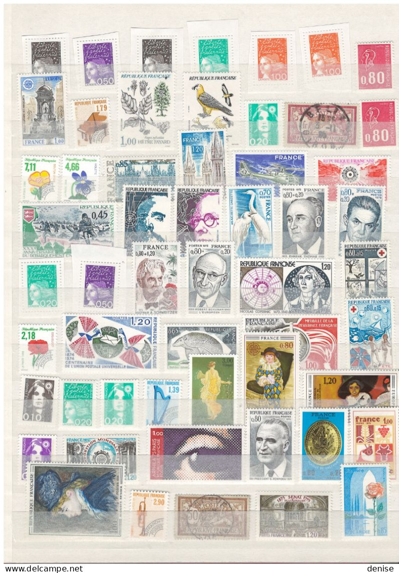 France : Collection de 1000 timbres - neufs et quelques oblitérés  - Depart 1 euro