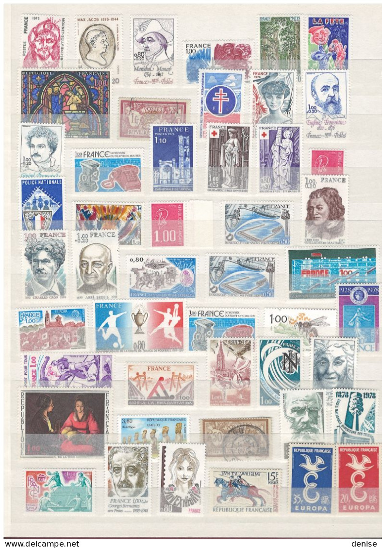 France : Collection de 1000 timbres - neufs et quelques oblitérés  - Depart 1 euro