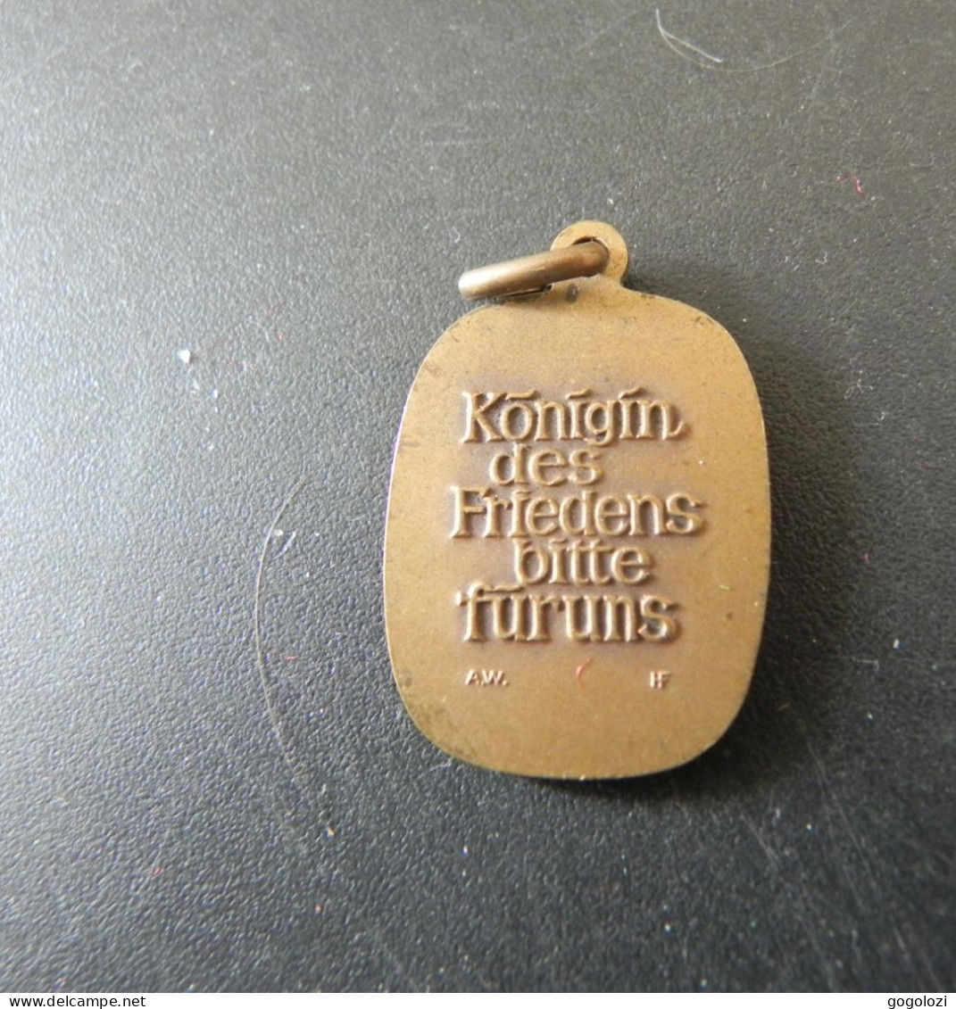 Old Pilgrim Medal - Königin Des Friedens Bitte Für Uns - Autres & Non Classés