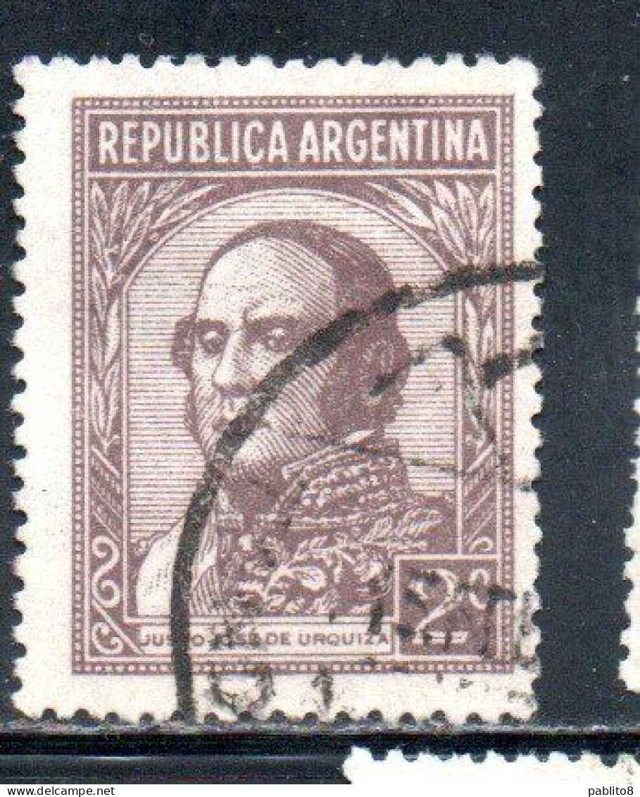 ARGENTINA 1942 1950 URQUIZA 2c USED USADO OBLITERE' - Gebraucht