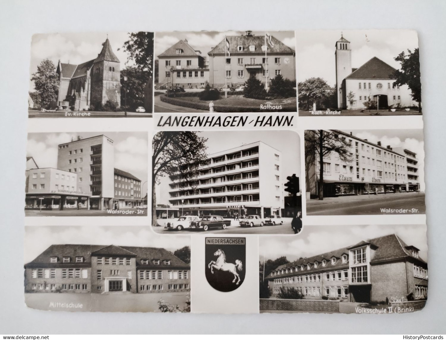 Langenhagen/Hann., Schulen, Walsroder Str., Geschäfte, Alte Autos, 1965 - Langenargen