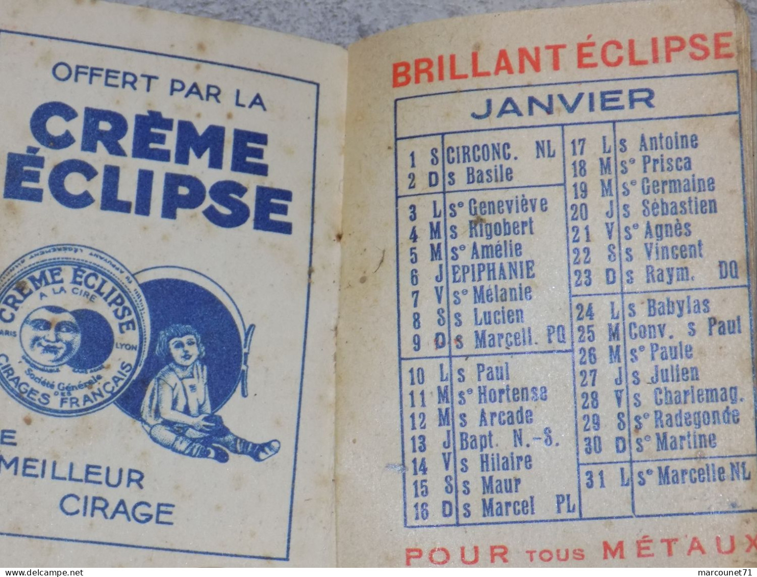 PETIT CALENDRIER 1938 ILLUSTRATEUR GROJEAN CREME ECLIPSE CHARETTE A CHIENS - Petit Format : 1921-40