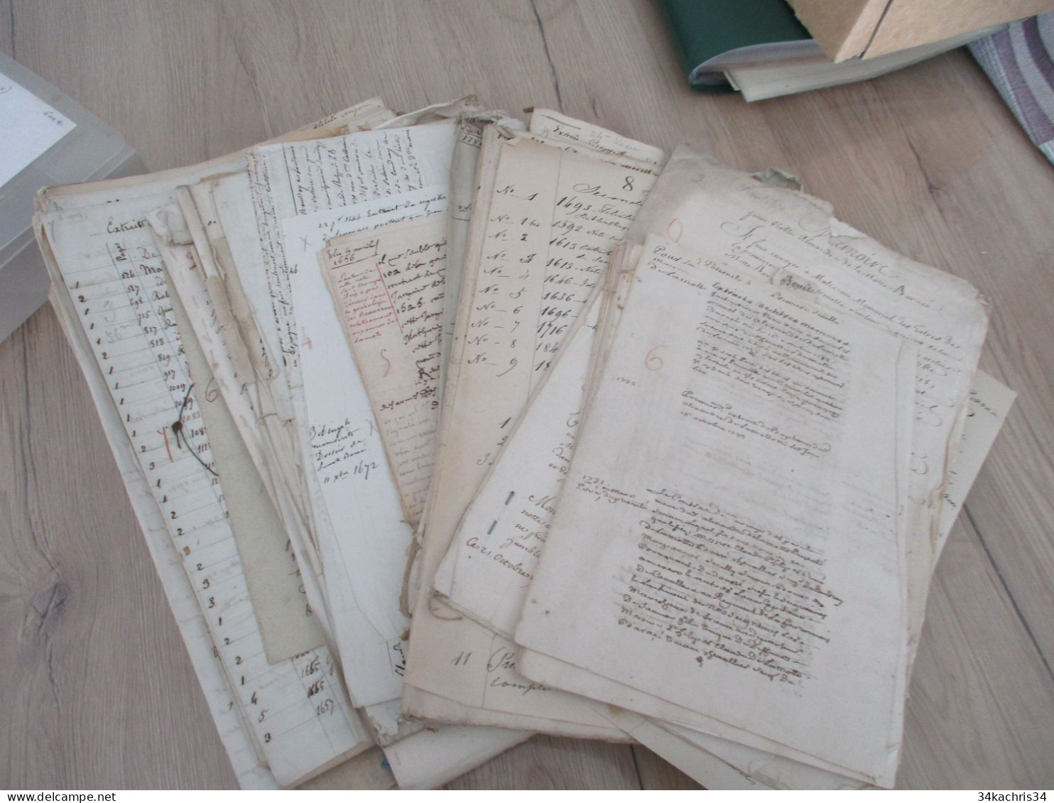 Archives Notes Généalogiques Dont Hozier Lamothe Barace Labouère Guillot Labardouillère .... + 1.8kg De Manuscrits - Manoscritti