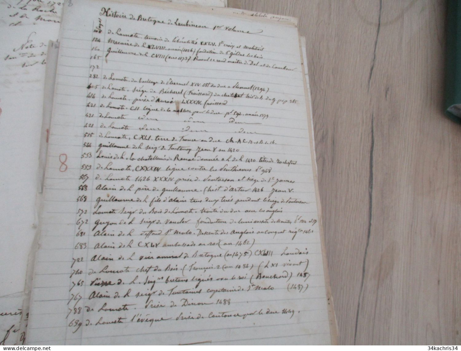 Archives notes généalogiques dont Hozier Lamothe Barace Labouère Guillot Labardouillère .... + 1.8kg de manuscrits