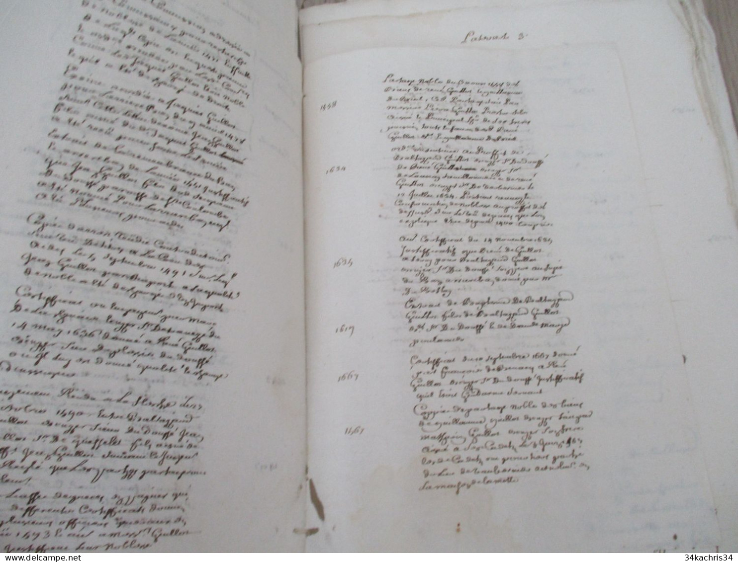 Archives notes généalogiques dont Hozier Lamothe Barace Labouère Guillot Labardouillère .... + 1.8kg de manuscrits