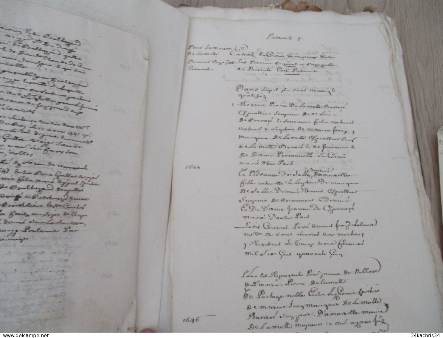 Archives notes généalogiques dont Hozier Lamothe Barace Labouère Guillot Labardouillère .... + 1.8kg de manuscrits