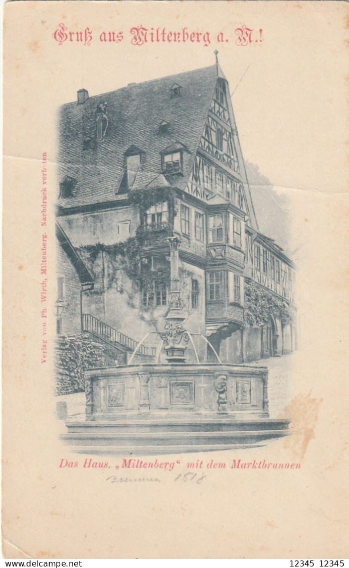 Das Haus Miltenberg Mit Dem Marktbrunnen (gefaltet) - Miltenberg A. Main