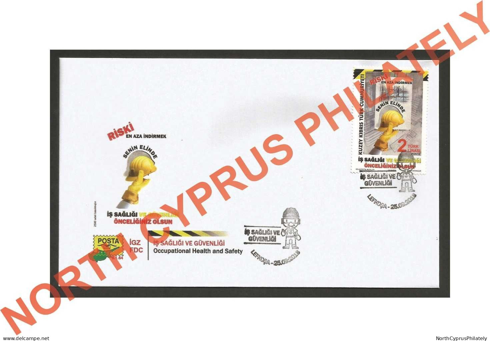 2018 Turkish Cyprus Zypern Cipro Chipre " Occupational Health And Safety " FDC - Cartas & Documentos