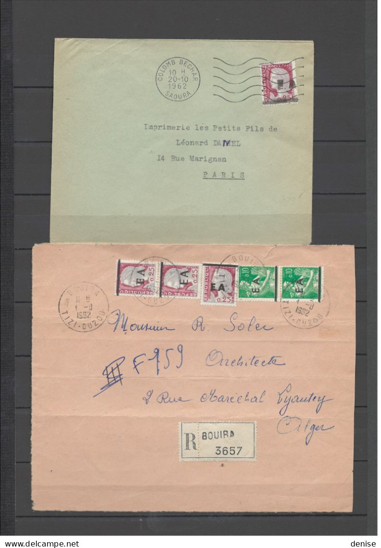 Algerie - SURCHARGES EA - Lot De  Timbres ,fragments Et Plis  - DEPART 1 EURO - Collections, Lots & Séries