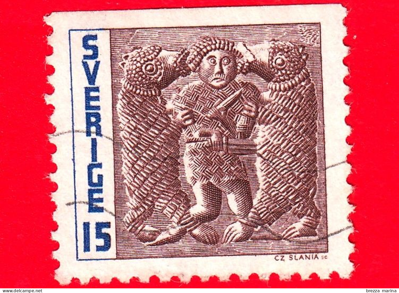 SVEZIA - Usato - 1967 - Età Del Ferro - L'uomo Combatte Gli Orsi - 15 - Oblitérés