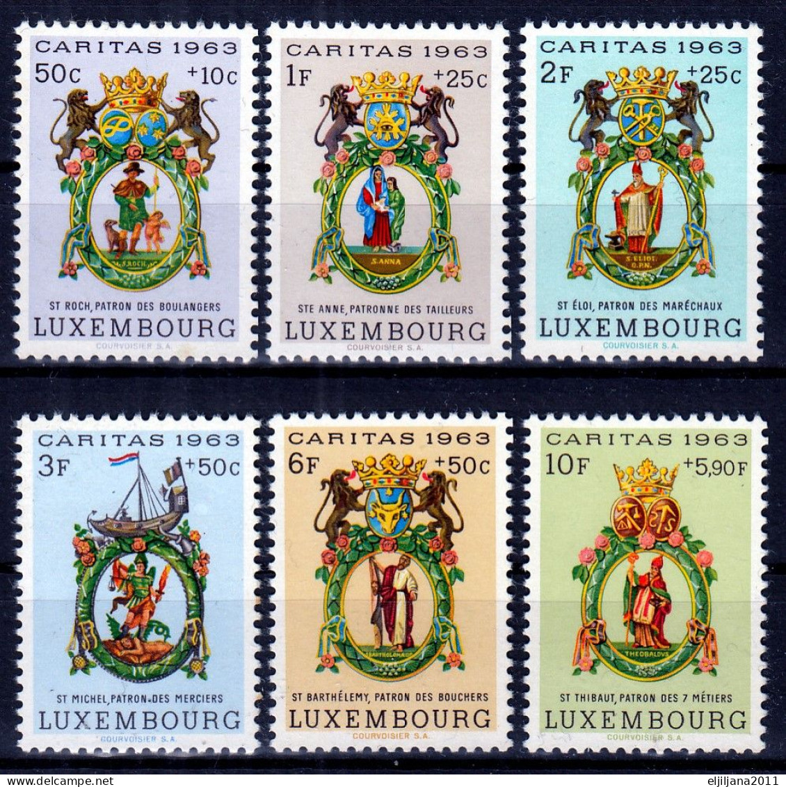 ⁕ LUXEMBOURG 1963 ⁕ Caritas, Guild Signs, Charity Mi.684-689 ⁕ 6v MNH - Nuovi