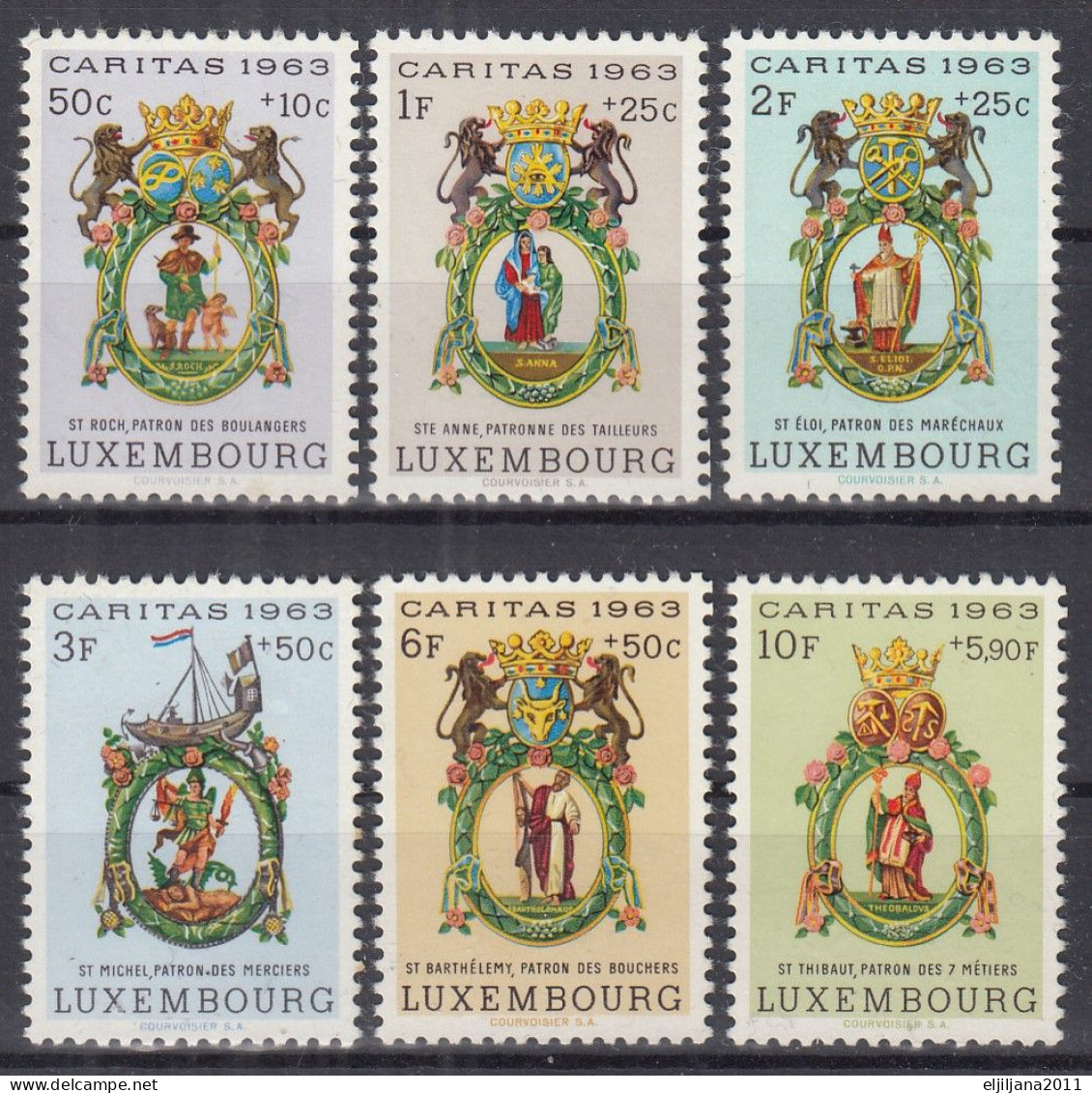 ⁕ LUXEMBOURG 1963 ⁕ Caritas, Guild Signs, Charity Mi.684-689 ⁕ 6v MNH - Nuovi