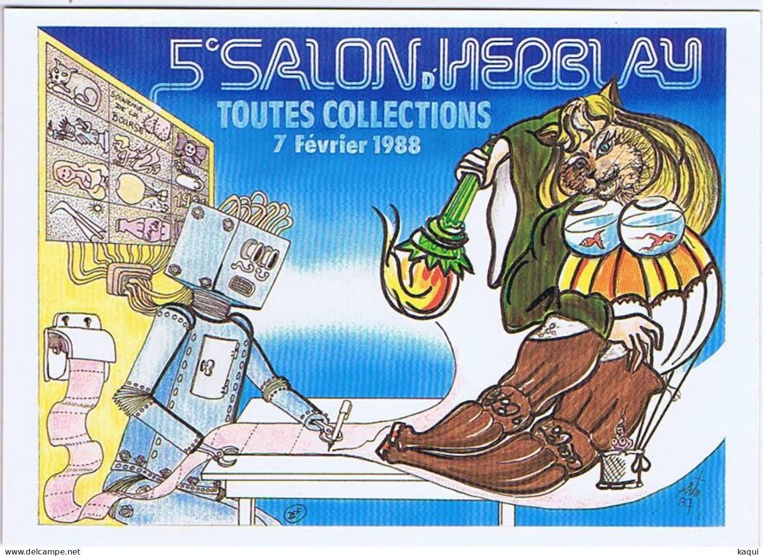 VAL D'OISE - HERBLAY - 5e Salon Toutes Collections 1988 - Louis Barbier Editeur - N° 198 - Ill DEFLANDRE Et QUENTIN - Bourses & Salons De Collections