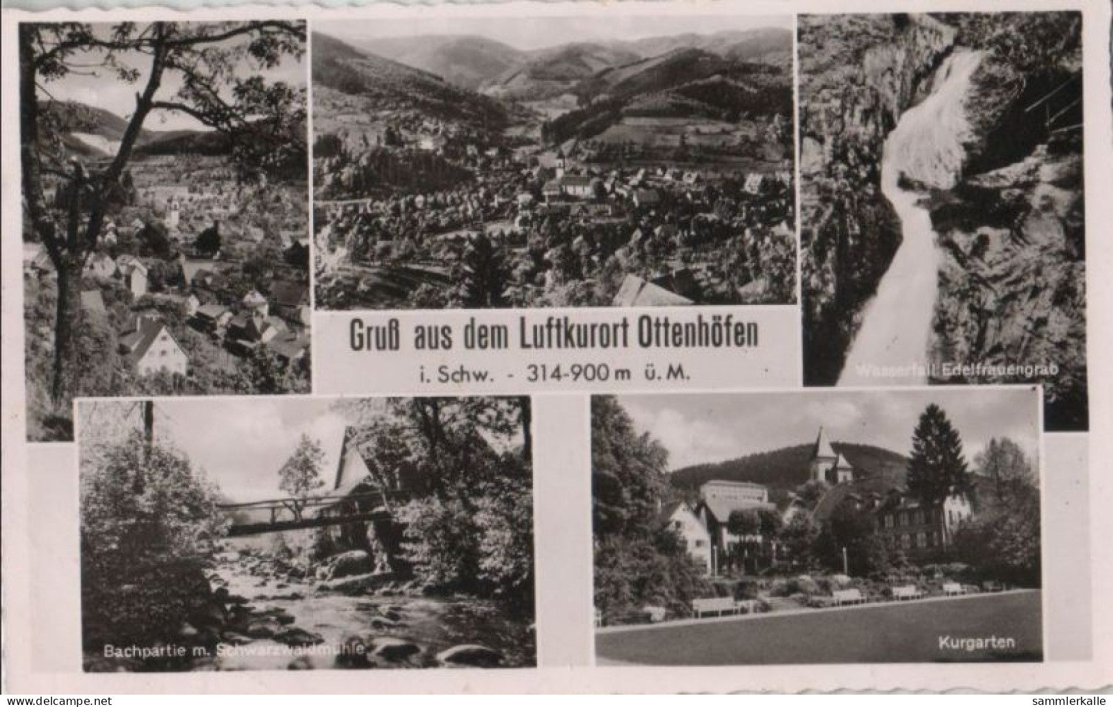 57643 - Ottenhöfen - U.a. Ortsansicht - 1959 - Offenburg