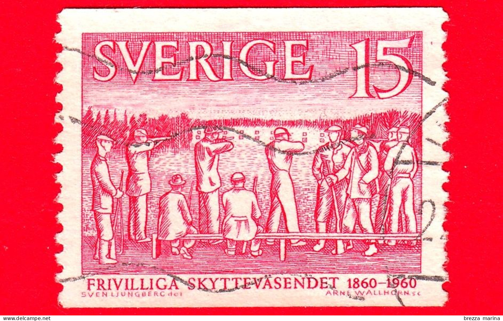 SVEZIA - Usato - 1960 - Organizzazione Di Caccia - Organizzazione Del Tiro - Shooting - 15 - Used Stamps
