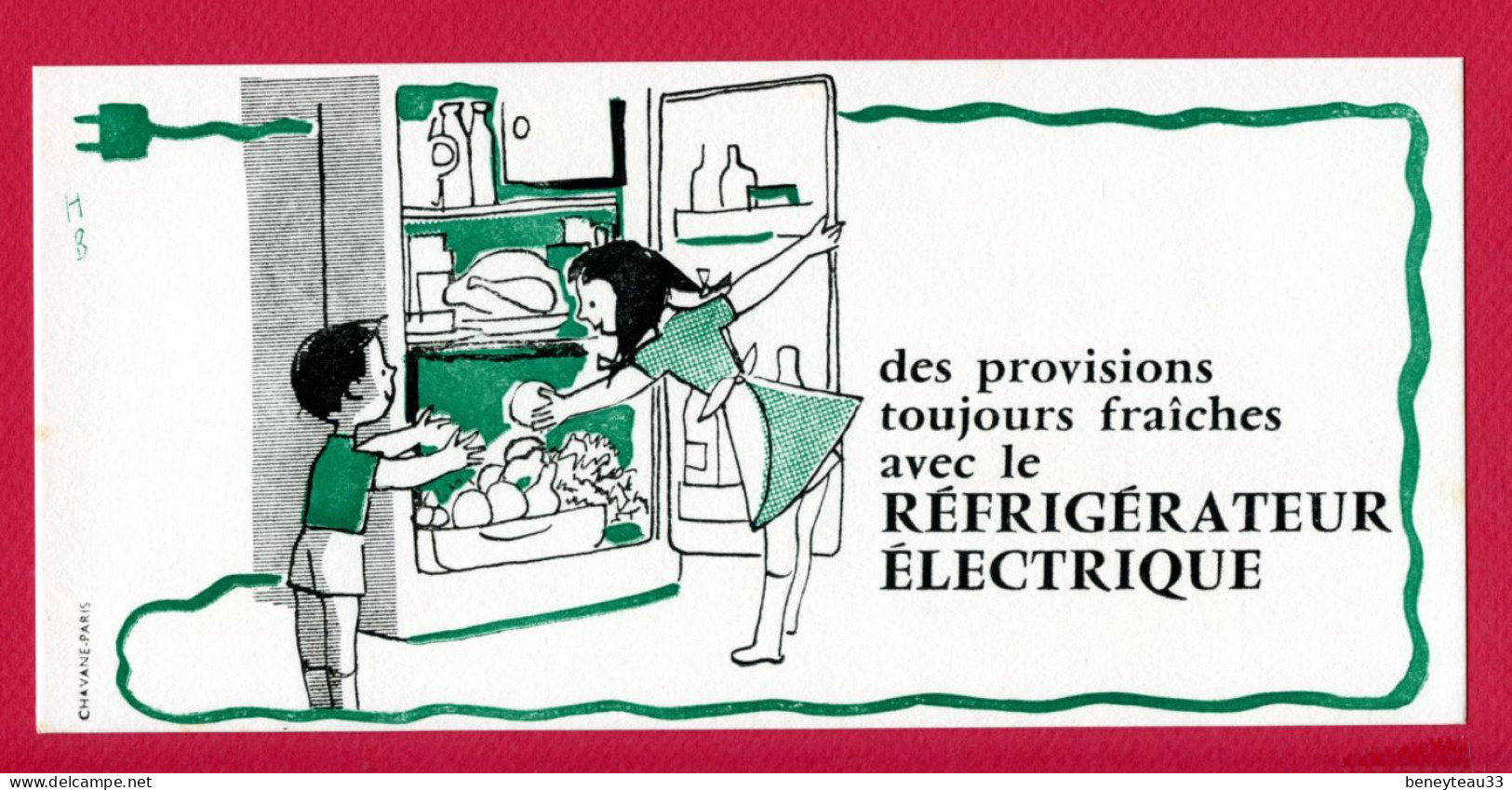 BUVARDS (Réf : BUV 045) Des Provisions Toujours Fraîches Avec Le Réfrigérateur Électrique - Wash & Clean