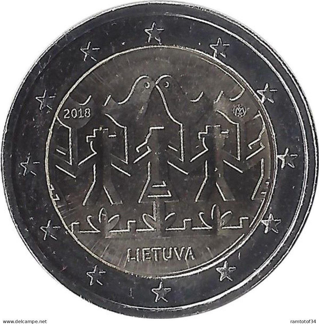 2018 LITUANIE - 2 Euros Commémorative - Fête De La Chanson Et De La Danse - Litouwen