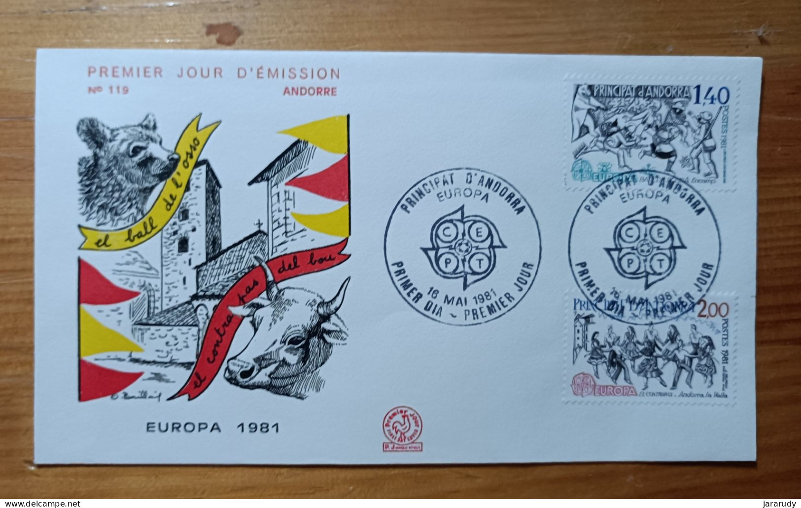 ANDORRA FRANCESA EUROPA CEPT 1981 FDC/SPD MNH - FDC