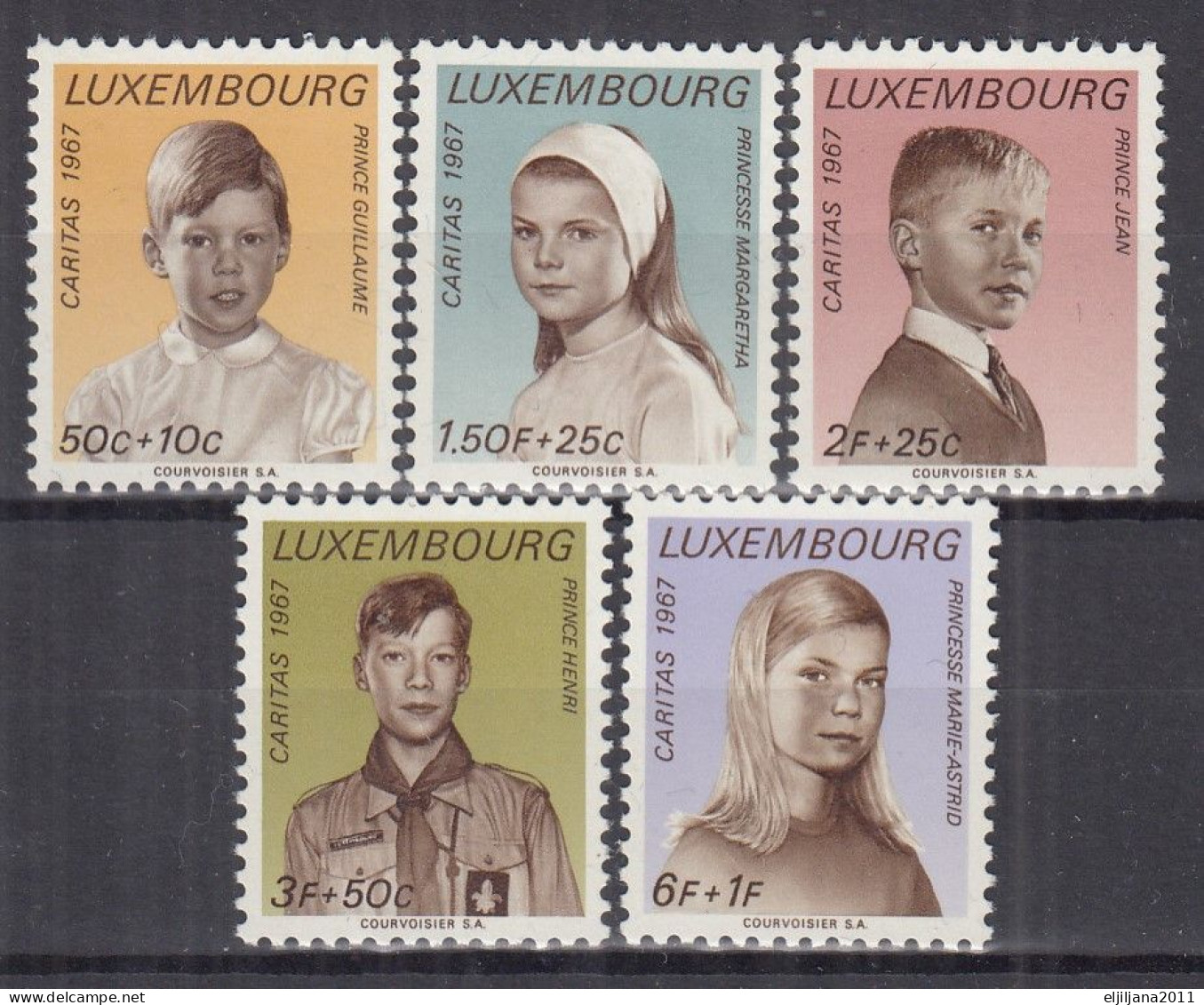 ⁕ LUXEMBOURG 1967 ⁕ Caritas / Charity Mi.759-763 ⁕ 5v MNH - Nuevos