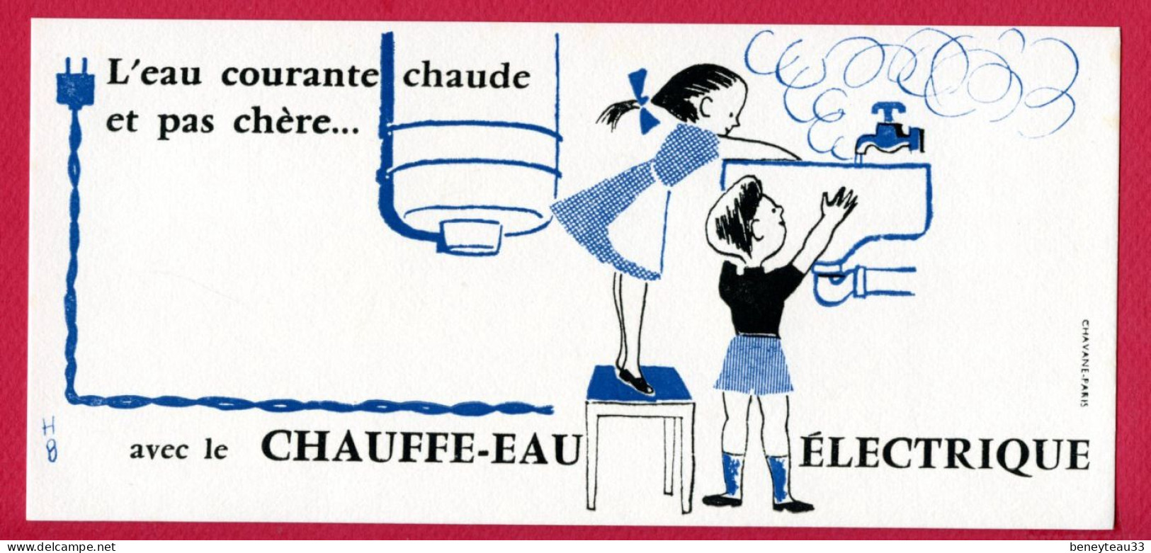 BUVARDS (Réf : BUV 046) L'eau Courante Chaude Et Pas Chère...avec Le LE CHAUFFE-EAU ÉLECTRIQUE - Elettricità & Gas