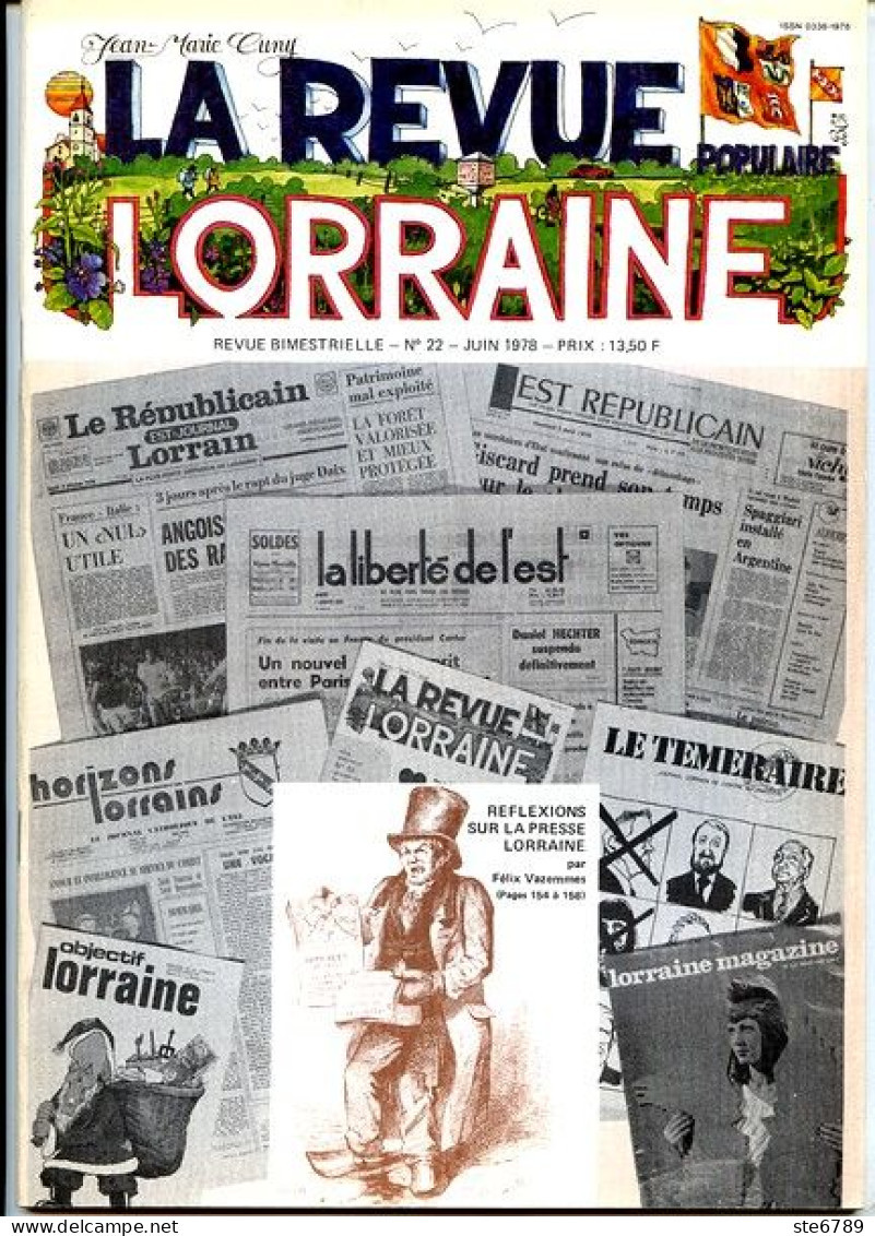 LA REVUE LORRAINE POPULAIRE N° 22 1978 Ligne Maginot , Hommes Et Chevaux , Patois Champdray , ND D'Avioth , Charme - Lorraine - Vosges