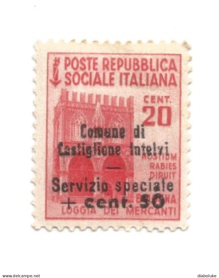 (EMISSIONI LOCALI) 1945, CASTIGLIONE D'INTELVI, 50c SU 20c - Francobollo Nuovo (CAT. SASSONE N.3) - Emissions Locales/autonomes