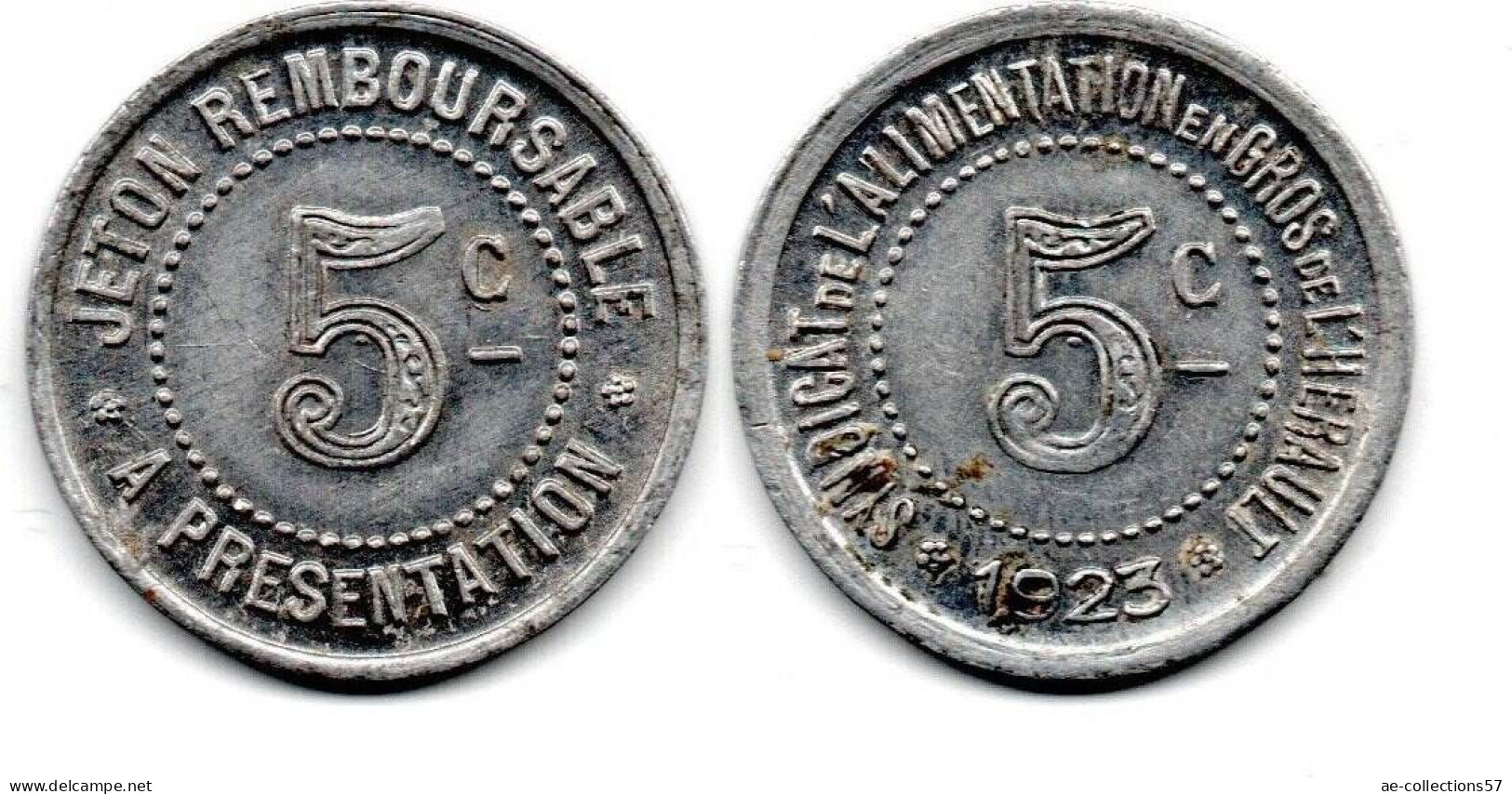 MA 31863 / Herault 5 Centimes TTB+ - Monétaires / De Nécessité