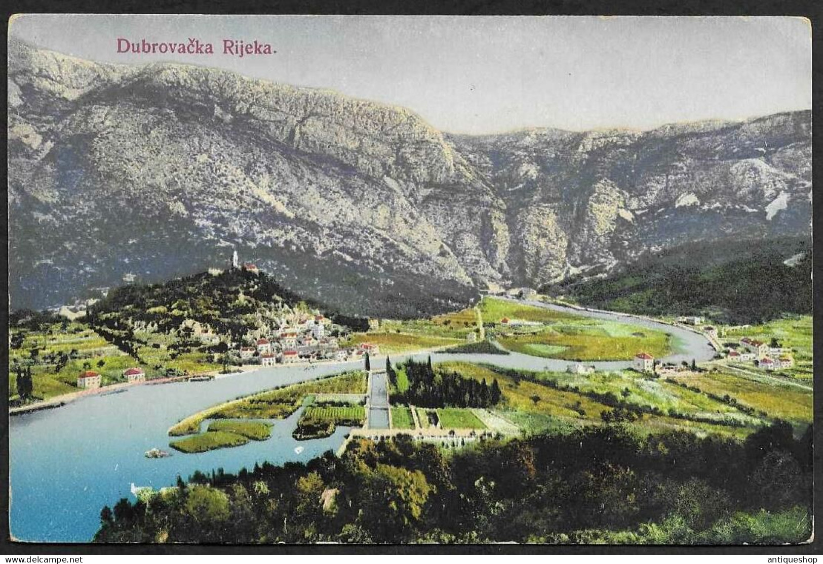 Croatia-----Rijeka Dubrovacka (Ombla)-----old Postcard - Croazia