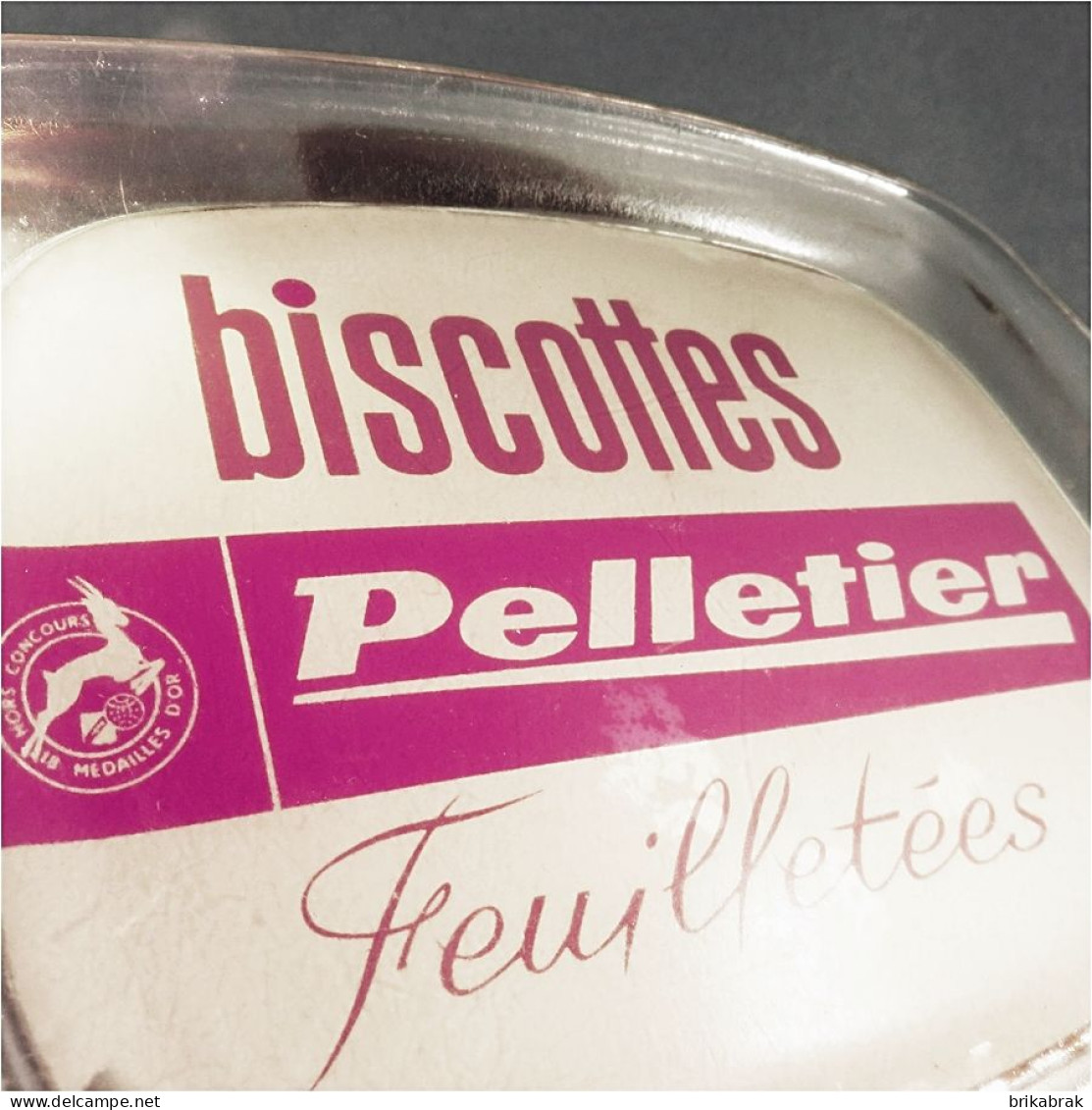 RAMASSE MONNAIE PUBLICITAIRE BISCOTTES PELLETIER EN VERRE @ Boulangerie Biscotte Pain Magasin Publicité - Altri & Non Classificati