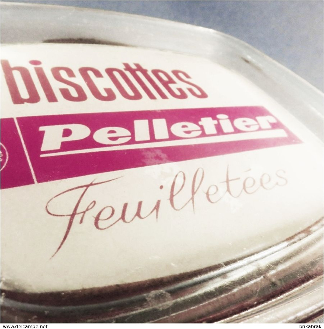 RAMASSE MONNAIE PUBLICITAIRE BISCOTTES PELLETIER EN VERRE @ Boulangerie Biscotte Pain Magasin Publicité