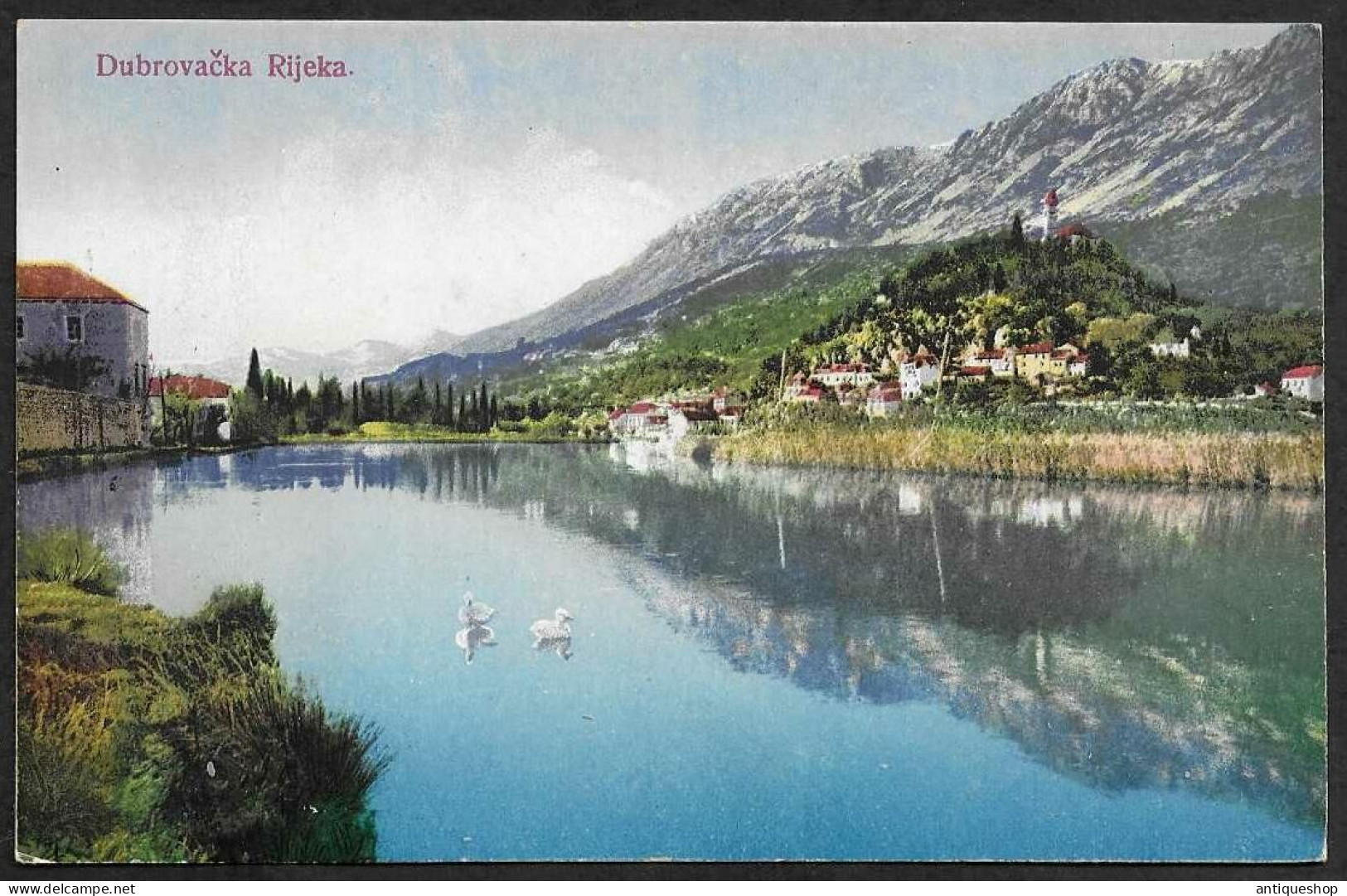 Croatia-----Rijeka Dubrovacka (Ombla)-----old Postcard - Croazia
