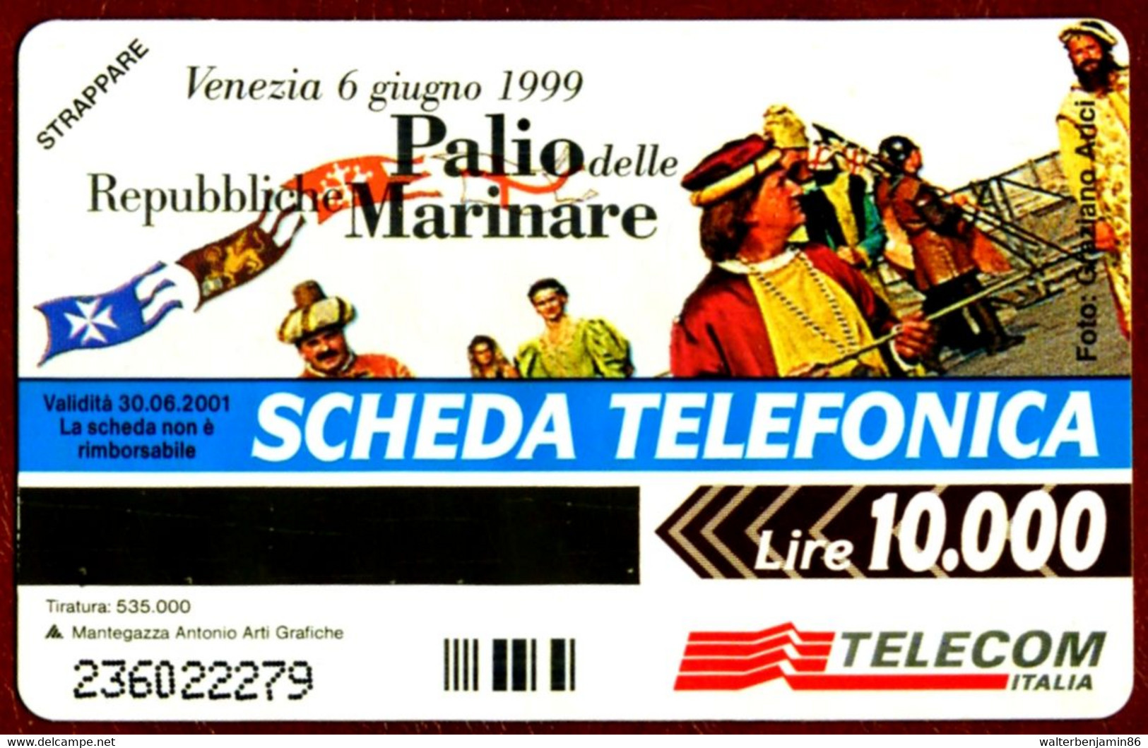 G 992 C&C 3053 SCHEDA TELEFONICA NUOVA MAGNETIZZATA PALIO REPUBBLICHE MARINARE - Openbare Reclame