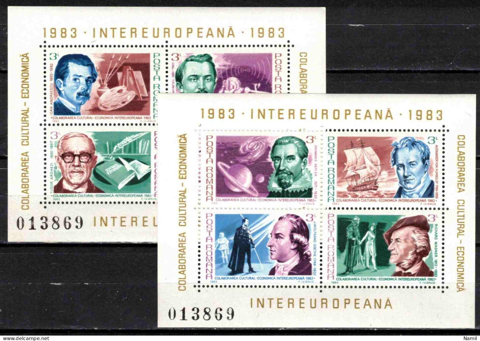 ** Roumanie 1983 Mi 3956-63 - Bl.193-4 (Yv BF 159-60), (MNH)** - Unused Stamps