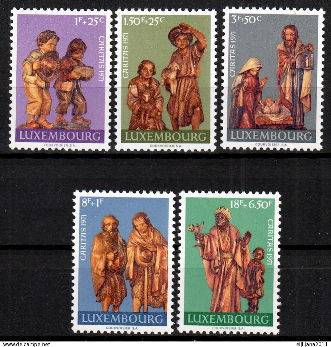 ⁕ LUXEMBOURG 1971 ⁕ Caritas / Charity Mi.836-840 ⁕ 5v MNH - Ungebraucht