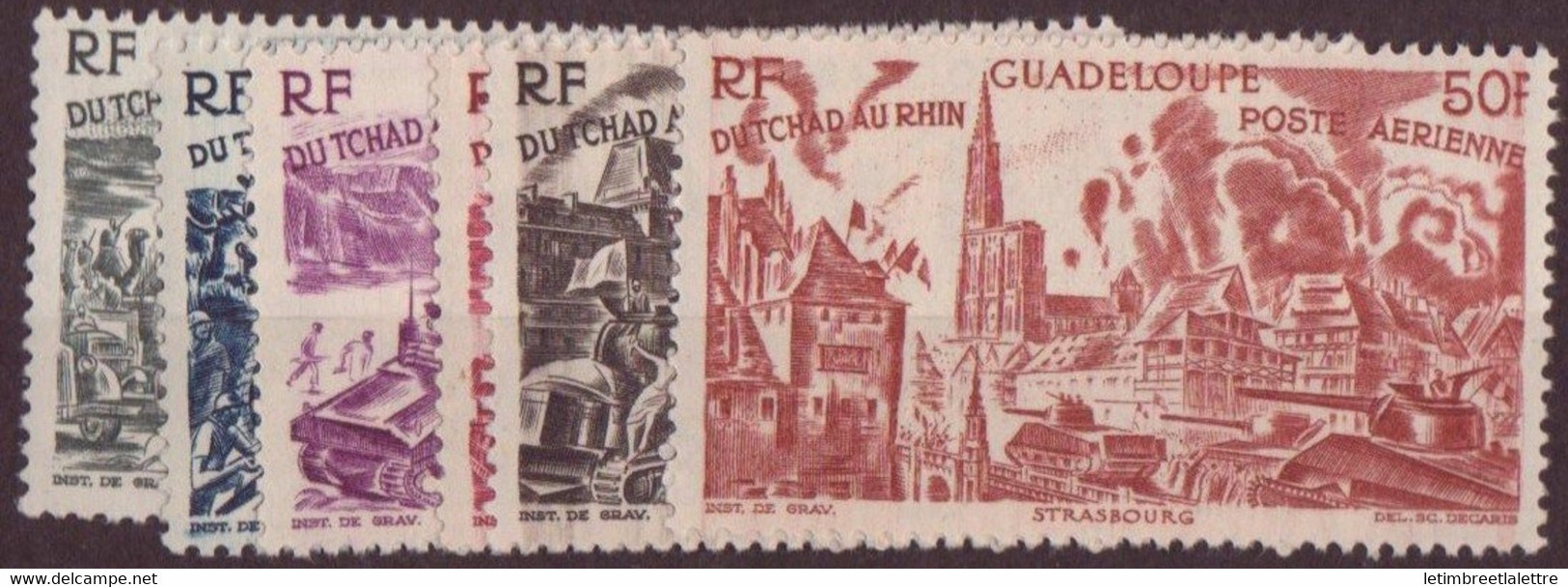 Guadeloupe - Poste Aérienne - YT N° 7 à 12 ** - Neuf Sans Charnière - 1946 - Airmail