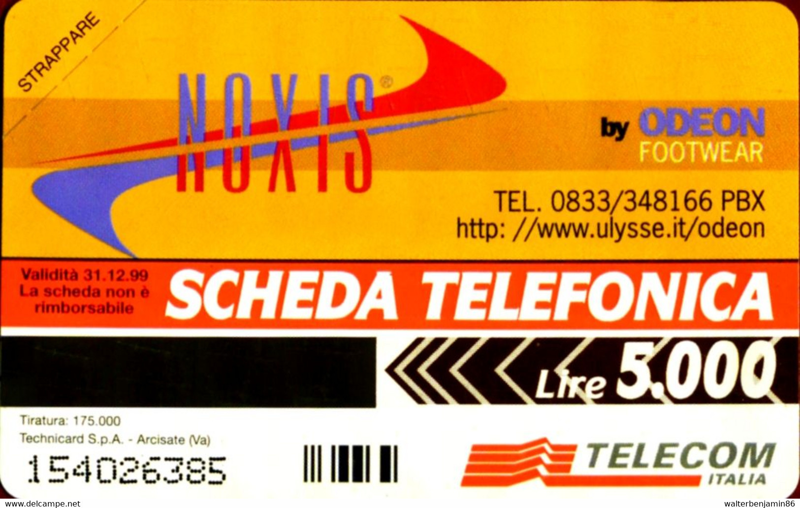 G 661 C&C 2734 SCHEDA TELEFONICA NUOVA MAGNETIZZATA NOXIS - Public Special Or Commemorative