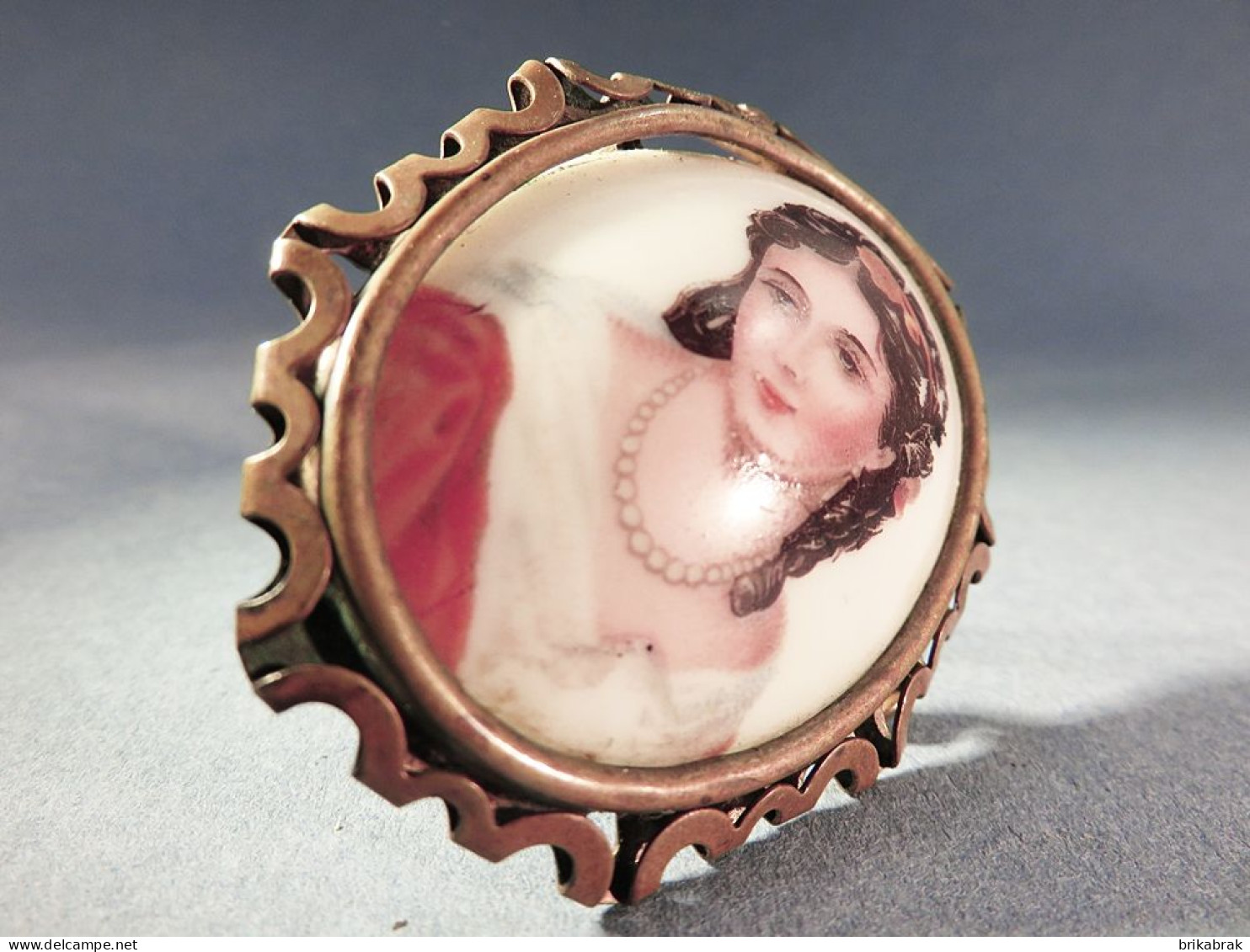 " BROCHE EN PORCELAINE DE LIMOGES @ Bijoux Bijouterie