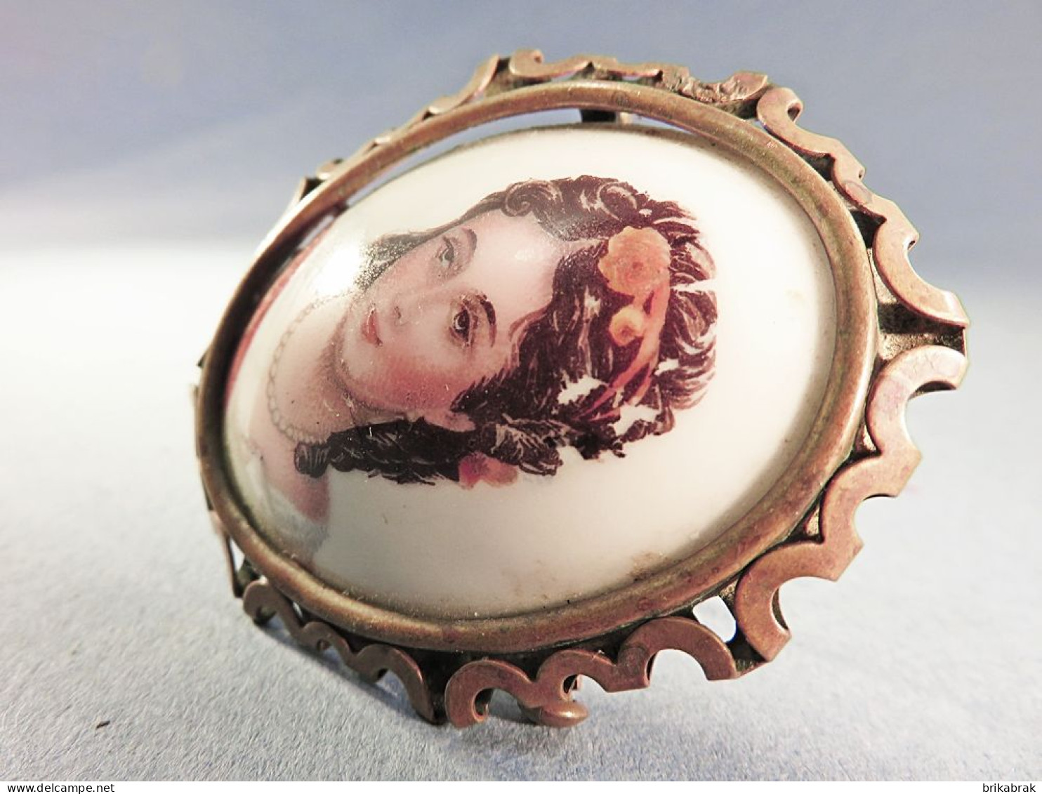 " BROCHE EN PORCELAINE DE LIMOGES @ Bijoux Bijouterie