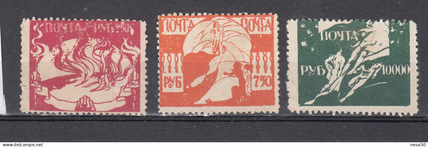 Sovjet-Unie 1922 3 Zegels - Used Stamps