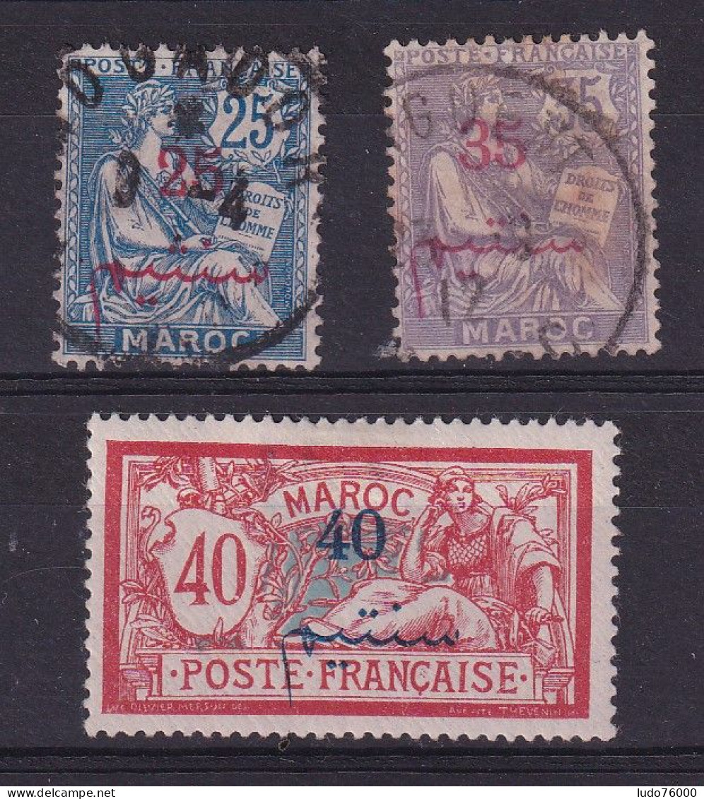 D 782 / COLONIE MAROC / N° 32/34 OBL/NEUF* COTE 17€ - Unused Stamps