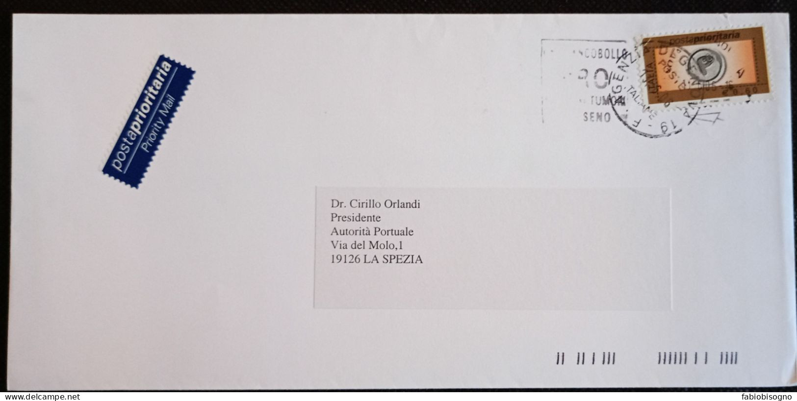 Agenzia Di Genova 13.6.2006 Prioritario Eur.0,60 (IPZS Spa - Roma - 2005) - 2001-10: Marcofilia