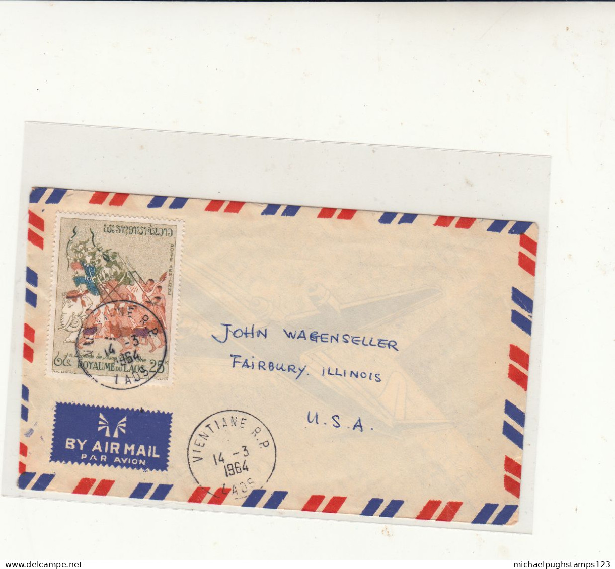 Laos / Airmail / U.S. - Laos